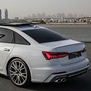 สำหรับ Audi A6 C8 ปี 2019 2020 2021 2022 ชุดแต่งสปอยเลอร์หลัง ABS สีดำเงาหรือลายคาร์บอนไฟเบอร์ - Product Image 3