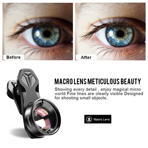 Objectif <span class=keywords><strong>macro</strong></span> <span class=keywords><strong>Apexel</strong></span> 100 mm pour téléphone portable, clip d'objectif, objectifs parfaits pour les ongles, les bijoux, la beauté, les lèvres - Product Image 5