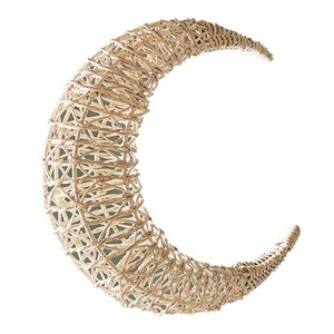 Wicker Moon And Star Wall <b>Hanging</b> Off <b>White</b> For Baby Room Decor New Baby Gift - Product Image 5