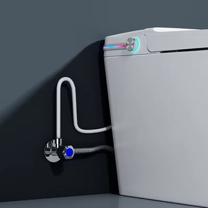 WC en céramique OEM à siphon, double chasse, siège chauffant, à poser au sol, économie d'<span class=keywords><strong>eau</strong></span>, haute efficacité, facile à nettoyer, anti-… - Product Image 4