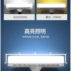 Bombilla LED E26 2700K Blanco Cálido Suave, Cuerpo de Plástico, CA 110V, Interruptor Manual, 110lm/W, Vida Útil de 50000H, Certificación RoHS/CE, CRI 80 - Product Image 5