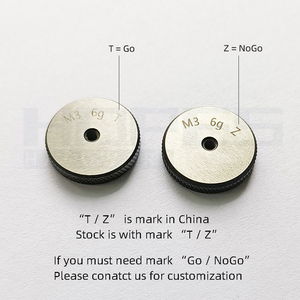 Metric 6g M0.8-M18 Go NoGo <strong>Thread</strong> Ring <strong>Gauge</strong> with Coarse Fine Pitch for ISO DIN GB Screw Bolt Inspection Tools - Product Image 2