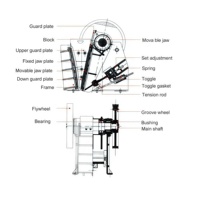 Concasseur à mâchoires PE400x600, contrôlé par PLC, moteur diesel, 60 T/H, taille d'alimentation 340 mm, pour l'extraction de minerai de fer et de béton