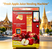 Distributeur automatique de jus de pomme 100% pur et frais OEM, sans personnel, écran tactile 32 pouces, paiement sans espèces, code QR NAYAX, CE ETL EMC