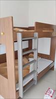 Lit superposé double à double paroi en panneaux de particules modernes certifiés EN747, écologique et durable, pour enfants et adultes