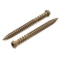 Vis à tête étoilée en acier au carbone avec revêtement brun, vis autotaraudeuse pour bois traité, Trex, bois.