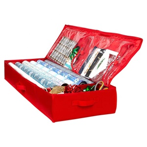 Adornos navideños para envolver regalos, accesorios de decoración, organizador de papel, rollos de envoltura, bolsa de almacenamiento debajo de la cama - Product Image 1