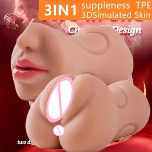 Masturbatore Maschile Realistico 3D con Texture Beige <span class=keywords><strong>Chiaro</strong></span>, Prodotto per Adulti, Giocattolo Sessuale Vaginale Portatile 18+ - Product Image 2