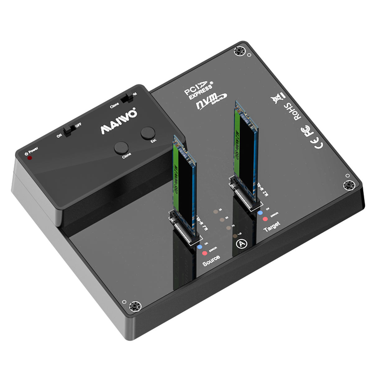 MAIWO K3015P Bays Tool Free USB Gen2 NVMe SSD Docking