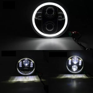 Blanc DRL ambre clignotant moto système d'éclairage 7 pouces LED projecteur phare Compatible pour <span class=keywords><strong>Lada</strong></span> <span class=keywords><strong>Niva</strong></span> <span class=keywords><strong>4x4</strong></span> - Product Image 5