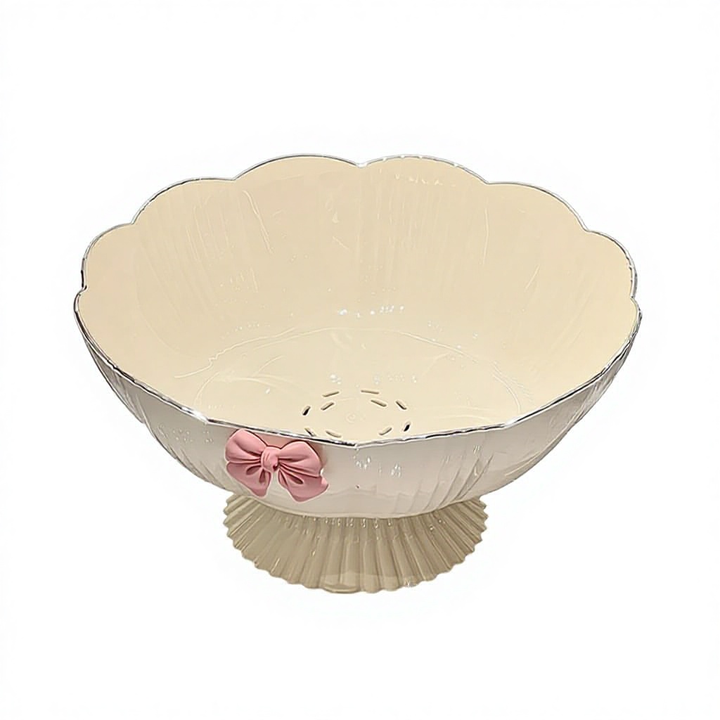 cream white-with bow tie