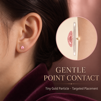 Patch auriculaire en forme de cœur rose, adapté aux emballages de compléments alimentaires pour la santé, la relaxation et les soins de beauté