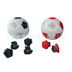 Porte-clés anti-stress de football imprimé en 3D, en plastique, en forme de ballon, portable, pour adultes, rouge, blanc, noir, style moderne - Product Image 5
