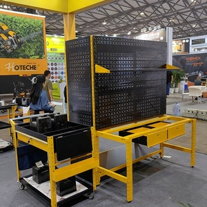 Estantes ajustables personalizados, organizador de herramientas, Industrial Metal de banco de trabajo, mesa de herramientas, banco de trabajo de garaje, estante de exhibición con cajón - Product Image 3