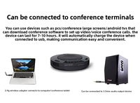 Microphone omnidirectionnel, audio haute définition, prise de son à 360°, autonomie de la batterie longue durée, système de conférence