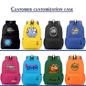 Mochila Escolar y Bolsa para Libros de Oxford Personalizada al por Mayor de Fábrica, con Cierre de Cremallera, Impermeable, para Unisex, 600D, China - Product Image 6