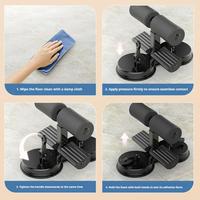Equipo de Ejercicio Abdominal con Ventosas y Soporte para Tobillos, Dispositivo de Fitness Ajustable para Entrenamiento Deportivo y Físico