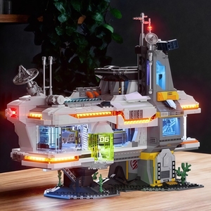Funwhole 20007 Nouveau centre spatial <span class=keywords><strong>Bounty</strong></span>, modè<span class=keywords><strong>le</strong></span> architectural mobile, scène de rue, cadeau éducatif de bureau, ensembles de blocs de construction - Product Image 3