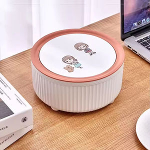 Cubo de Basura de Sobremesa con Tapa Abatible, Bonito Contenedor de Plástico Pequeño para Reciclaje de Escritorio, Mini Cesto de Basura para Oficina - Product Image 2