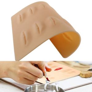 Planche d'entraînement au maquillage des sourcils en silicone réutilisable, masque de pratique cosmétique 5D, yeux d'entraînement pour les cils pour l'entraînement en académie - Product Image 3