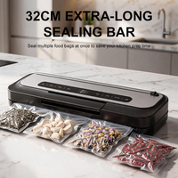 Mesin Vacuum Sealer Otomatis QH-999 Rumah Tangga & Komersial Layar Sentuh Satu Sentuhan - Daya Hisap Kuat -65kPa, Kebisingan Rendah