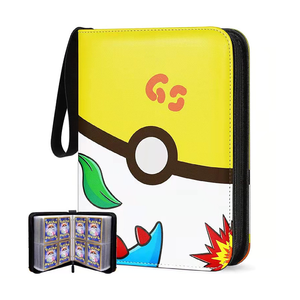 Échantillon <span class=keywords><strong>gratuit</strong></span> TCG MTG Impression personnalisée Logo 4 400 Poche Pokeball Pu Jeu en cuir Affichage de photos Album Titulaire Cartes <span class=keywords><strong>à</strong></span> collectionner Classeur - Product Image 2