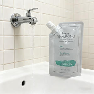 Gravure personnalisée impression personnalisé PE recyclable shampooing liquide sac en plastique bec pochette pour le soin des cheveux - Product Image 6