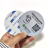 Étiquette personnalisée avec code QR, carte PVC avec menu NFC et puce NTAG215, communication RFID 13,56 MHz pour restaurant et magasin