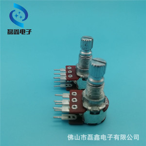 Potentiomètre rotatif double 12 types B1K B1M, résistance M8x0.75, actionneur moleté, 2 gangs - Product Image 3