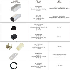40mm Octagonal Tube Electric Wood Shutter Accessories Component Crown and Adapter for 35mm <strong>Tubular</strong> <strong>Motors</strong> - Product Image 5