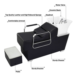 XFMC kafa Spa kuaför şampuan ekipmanları saç lavabo <span class=keywords><strong>Salon</strong></span> yıkama istasyonu <span class=keywords><strong>Salon</strong></span> saç yıkama şampuan kase ve sandalye - Product Image 5