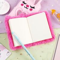 Cuaderno de Felpa para Niña, Cuaderno de Gato Conejo Zorro, Colgante Kawaii, Cuaderno de Gatos Peludos, Planificador Diario, Libro, Bloc de Notas, Papelería