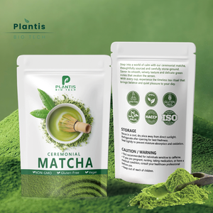 ผงชาเขียวมัทฉะออร์แกนิกเกรดอาหาร เกรดพิธีกรรม บรรจุภัณฑ์กล่องสุญญากาศ แบรนด์ส่วนตัว ขนาดเล็ก - Product Image 3