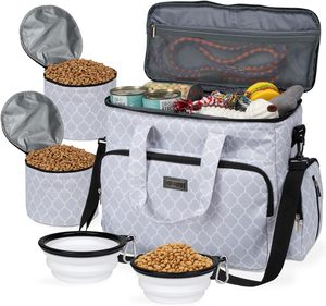 Free sample <b>Dog</b> Travel Bag, Travel Pet Bag Organizer, <b>Dog</b> <b>Food</b> Travel Bag with <b>Food</b> <b>Container</b> and Bowls - Product Image 6