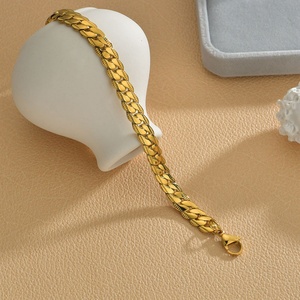 สร้อยข้อมือสแตนเลสสตีลลายนูนแบบฟิกาโรคิวบันลิงค์ ดีไซน์เฉพาะตัว - Product Image 4