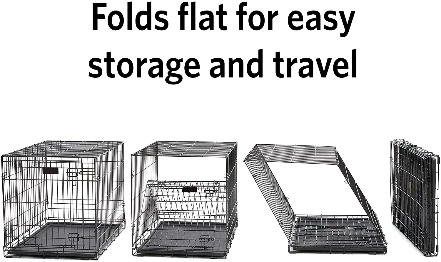 Large Medium And Small Size Folding Stainless Steel Dog Cage