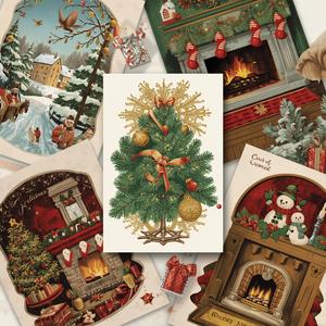 友人、家族、大切な人へのクリスマスビジネスカード - アート紙デジタル印刷 - Product Image 1