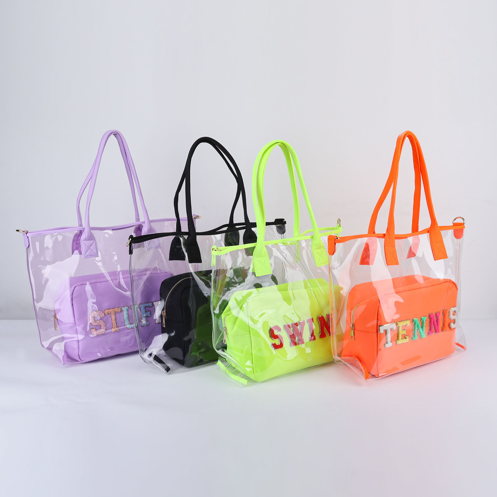 Fashion Stylish Clear Bags Stylish Clear PVC Tote Bags Perfect For
