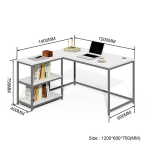Tùy Chỉnh L-Hình Sinh Viên Bàn Viết Với Giá Sách Giá Thấp Bán Dễ Dàng Tháo Tháo rời Cho Phòng Ngủ Gia Đình Máy Tính Bàn - Product Image 4