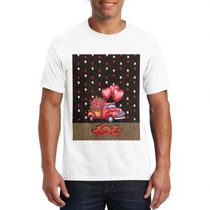 2024 popolare coppia di lettere a casa <span class=keywords><strong>con</strong></span> <span class=keywords><strong>cuore</strong></span> <span class=keywords><strong>rosso</strong></span> a manica corta t-shirt <span class=keywords><strong>con</strong></span> parole proprie da uomo che stampano t-shirt regalo per san valentino - Product Image 2