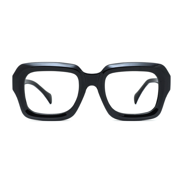 Chunky Oversized Square TR Acetate Optical Eyeglass Frames for Fashion Prescription Eyewear OEM ODM Custom Logo
