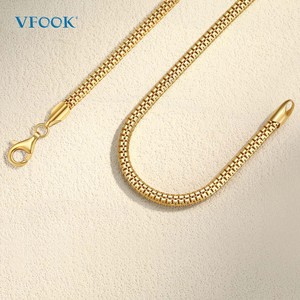 سلسلة صندوق VFOOK OEM ODM 18K من الذهب الحقيقي من الشركة المصنعة لسلسلة مجوهرات 14K سلسلة نتائج للقلائد والأساور الفاخرة - Product Image 1