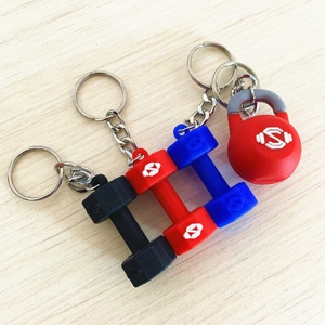 Fitness Products Gift LOGO Customize Silicone or Alloy Metal Key Ring Bumper Plate <strong>Dumbbells</strong> Kettlebells Bumper Disc <strong>Keychain</strong> - Product Image 3