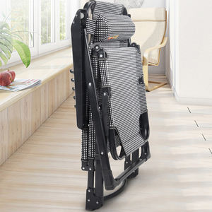 Kursi lipat santai luar ruangan, furnitur tanpa gravitasi dapat dilipat kursi pantai halaman santai - Product Image 6