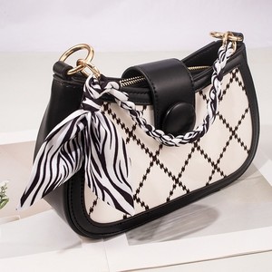 Элегантный светло-голубой шарф с принтом Пейсли плетеный мешок с цепочкой Золотое кольцо Акцент стильные женские аксессуары для украшения сумочки - Product Image 6