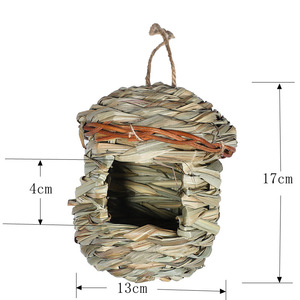 Nido de Pájaros Creativo Tejido a Mano, Decoración de Jardín para Exteriores, Jaula Ecológica de Hierba, Casa para Pájaros Estilo Gota de Agua, Jaula Moderna para Pájaros - Product Image 3
