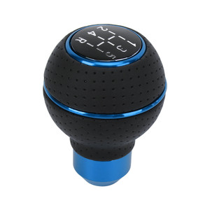 Pommeau de levier de vitesse 5 vitesses M8 M10 M11 M12 universel en aluminium pour voiture, boîte de vitesses manuelle, bleu - Product Image 6