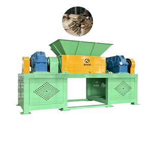 Trituradora Industrial de Doble Eje OEM de Alta Calidad con Motor y Rodamientos de Bajo Ruido para el Procesamiento de Cajas de Cartón y Tablas de Madera - Product Image 1