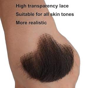 <span class=keywords><strong>Bigote</strong></span> Falso para Hombre, Barba Realista, Pelo Facial de Encaje, Barba de Cabra para Disfraces, Fiesta de Halloween, Cosplay Divertido - Product Image 5