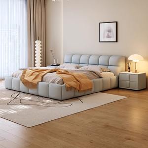 <span class=keywords><strong>Letto</strong></span> Moderno Tuochen King in Vera Pelle, Design Salvaspazio con Cuscino Morbido, <span class=keywords><strong>Testiera</strong></span> Unica per Camera da <span class=keywords><strong>Letto</strong></span> - Product Image 5